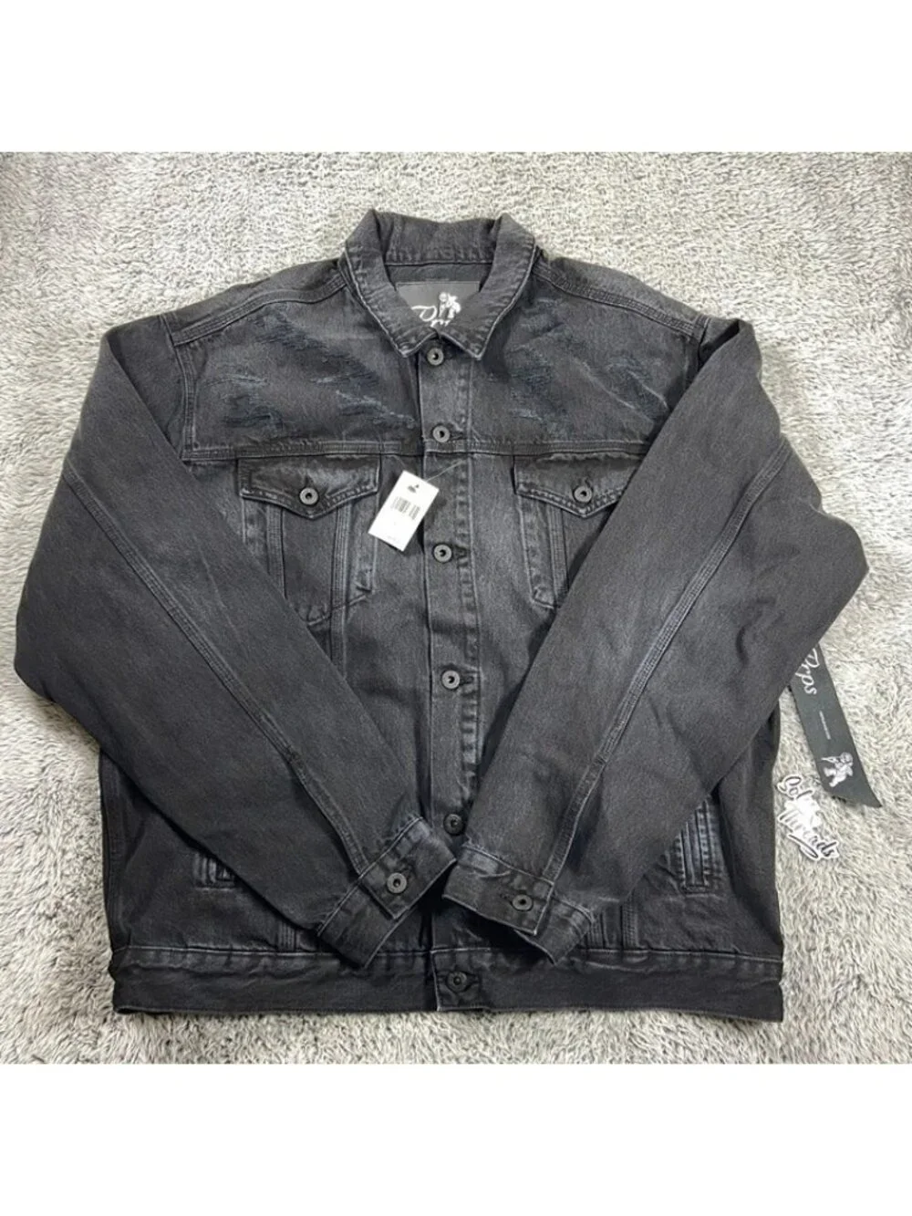 PRPS Denim Jacket Size XL Men Black E105JT307